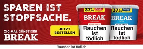 break zigaretten|Break Tabak zum unschlagbaren Preis ️ in der Tabak Welt